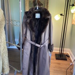 London Fog Fur Trenchcoat