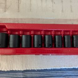 New Snap-On 1/2" Drive SAE Impact Socket Set (11-Piece)
