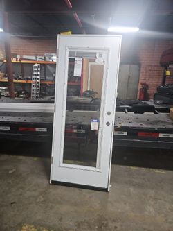 Back Door With Mini Blinds