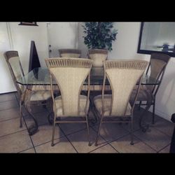 Glass Dining Table Set 