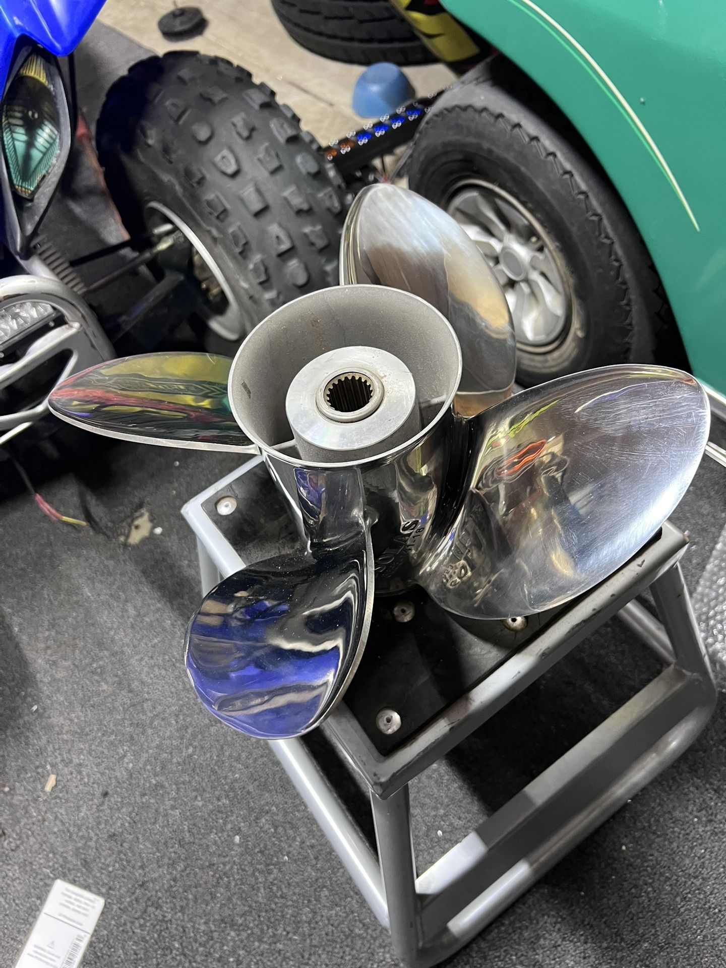 Titan 4 propeller is a 4-blade stainless steel propeller.