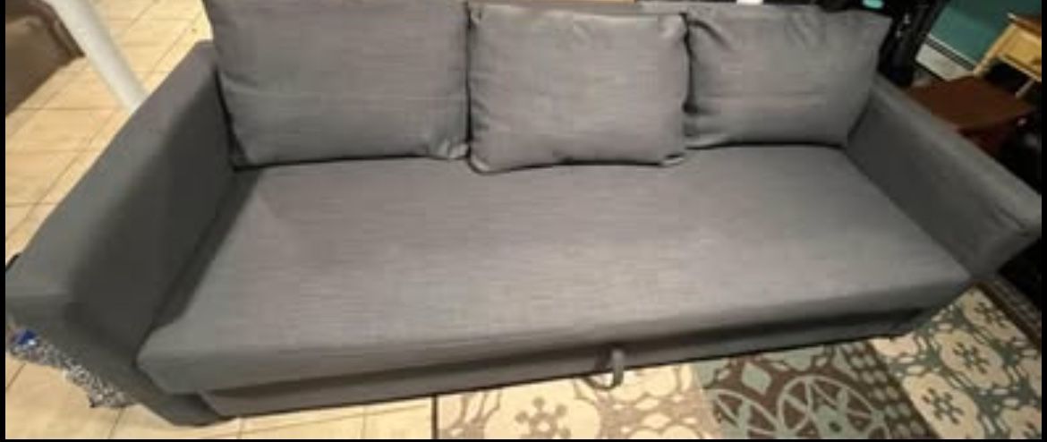 FRIHETEN Sleeper sofa, Skiftebo dark gray