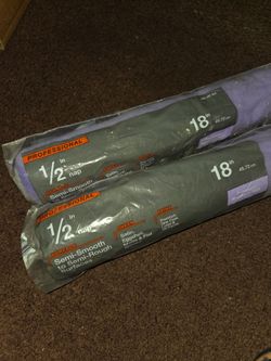 Professional 18-Inch Paint Roller Covers – Set of 2