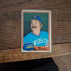 1981 Topps Chewing Gum Dan Quisenberry Pitcher Baseball Card
