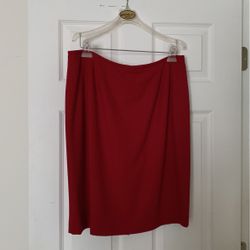 Ladies Kasper Skirt Size 14P Dark Red