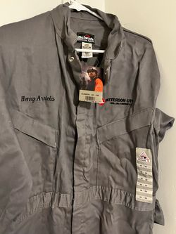 New Bulwark Fire Resistant Gray Coveralls Size XL-Short