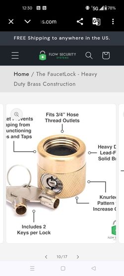 Faucet lock