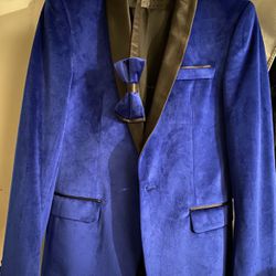 Royal Blue Velvet Suit