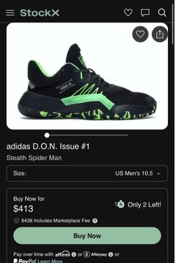 **Adidas Marvel DON Issue #1 Stealth Spider-Man Shoes**