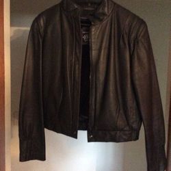 Ladies leather jacket Black