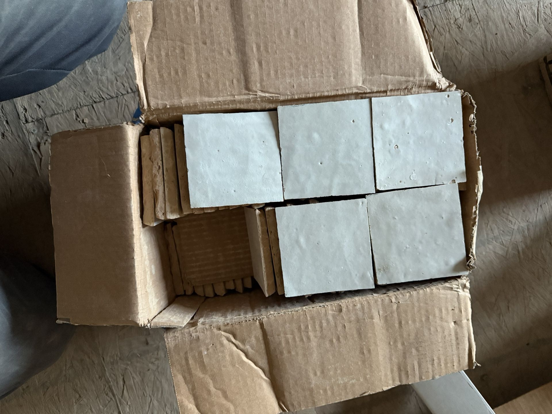 Handmade Moroccan Zellige 4x4 Off White Terracotta Tile