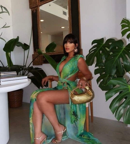 Tropical Goddess 2pc Maxi Dress