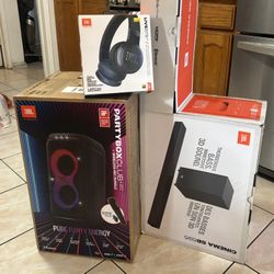 JBL Super Home Audio Bundle – JBL PartyBox Club Live 120 +  JBL Live 675NC Headphones + JBL Cinema SB595 3.1.2 Dolby Atmos System