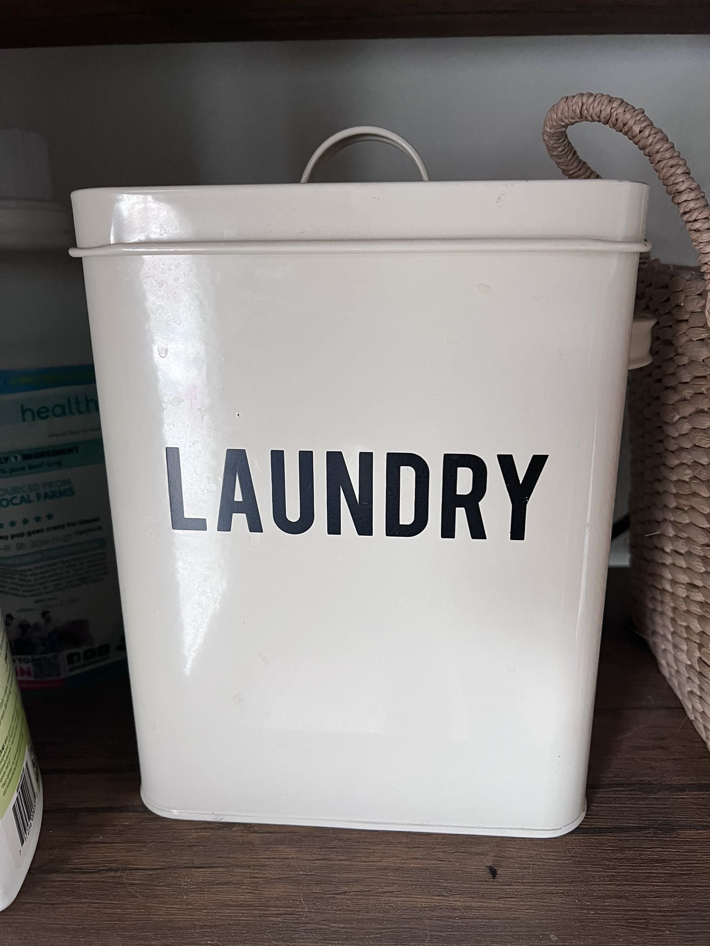Metal Laundry Powder Canister 