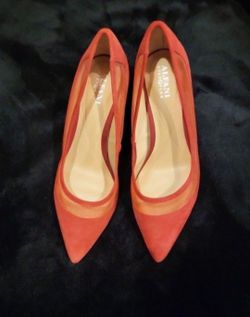 Alfani Red MicroSuede Heels- Size 8M