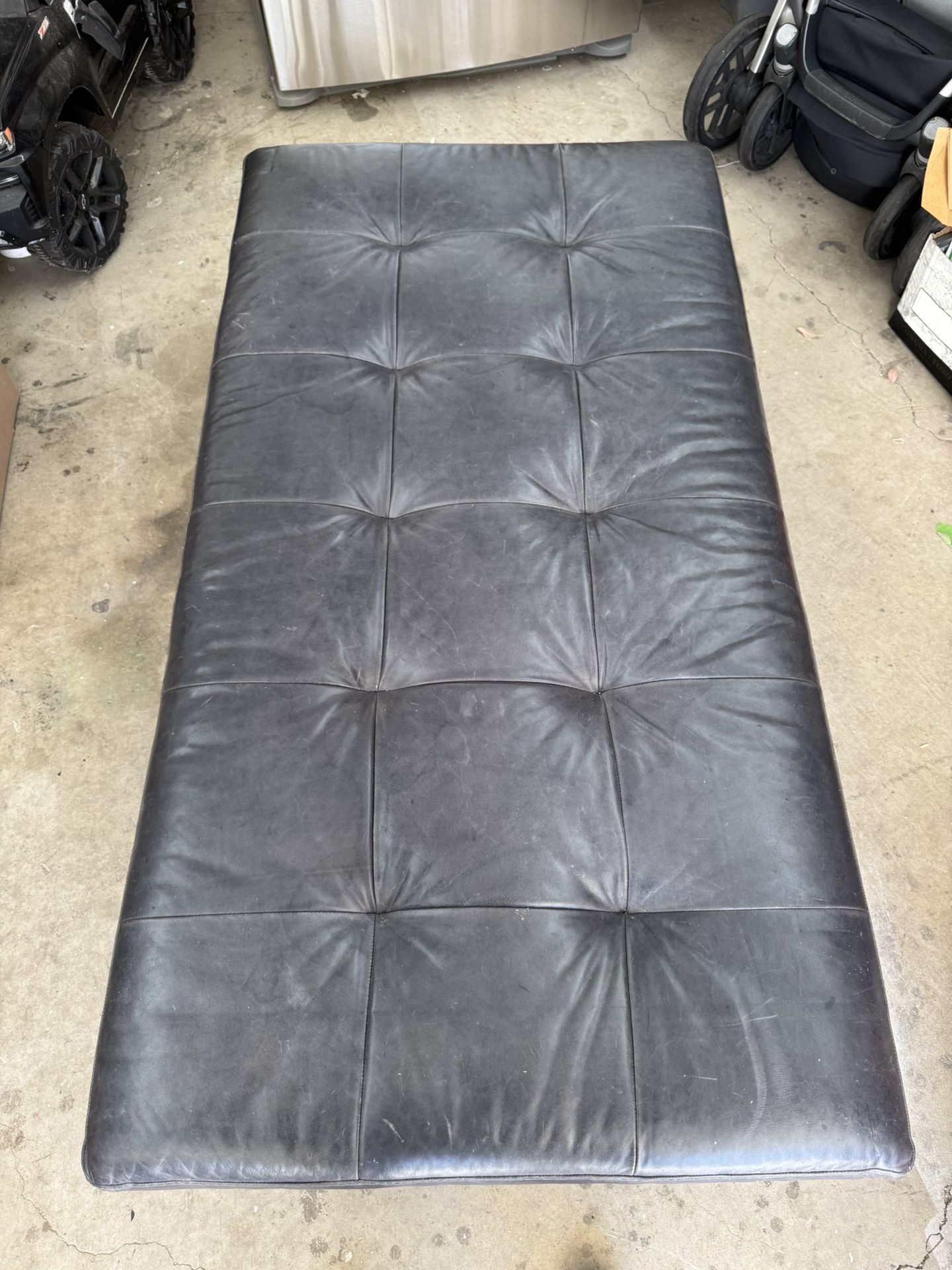 Modern Leather Ottoman