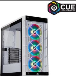 Corsair Crystal iCUE 465X RGB CC-(contact info removed)-WW White Steel / Plastic / Tempered Glass ATX Mid Tower Computer Case