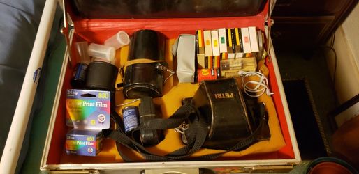 35 MM Camra With Lenses And Film,