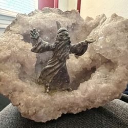 Wizard Quartz Crystal Geode/Ring Holder - Green Cove Springs pickup!