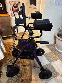 Dark purple, high-rise senior walker