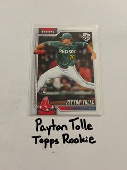 Payton Tolle Boston Red Sox Pitcher Topps Rookie Card.