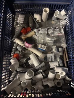 Large Plumbing & Electrical Fittings Lot – PVC, Black Pipe, Conduit – $65 OBO