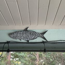 Outdoor Bottle Cap Fish Decor