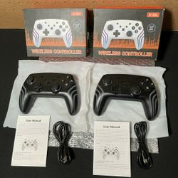 Wireless Pro Controller for Switch/Switch 2/Lite/OLED/PC, Gamepad W/ 7 Color-Changing RGB Lighting/Dual Vibration/6-Axis Gyroscope/Turbo, Ergonomicall