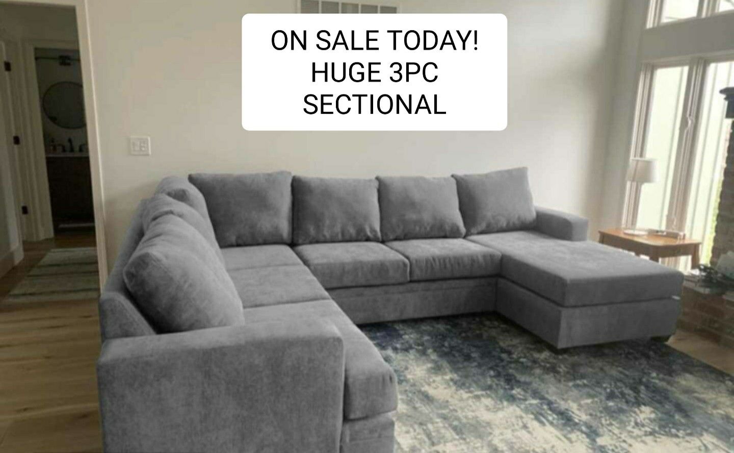 Grey Sectional Couch Sofa With Chaise 