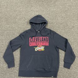 47 Brand NBA ~ "Cleveland Cavalier Mania" Black Pullover Hoodie ~ Men's XL