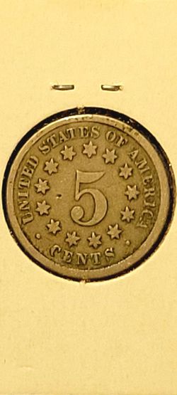 Vintage 1868 Shield Nickel - Rare Post-Civil War US 5 Cent Coin
