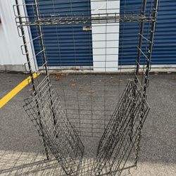 Folding Wire Storage/Display Rack.  36 3/4” wide   19” deep  63” tall  Has 6 shelves 