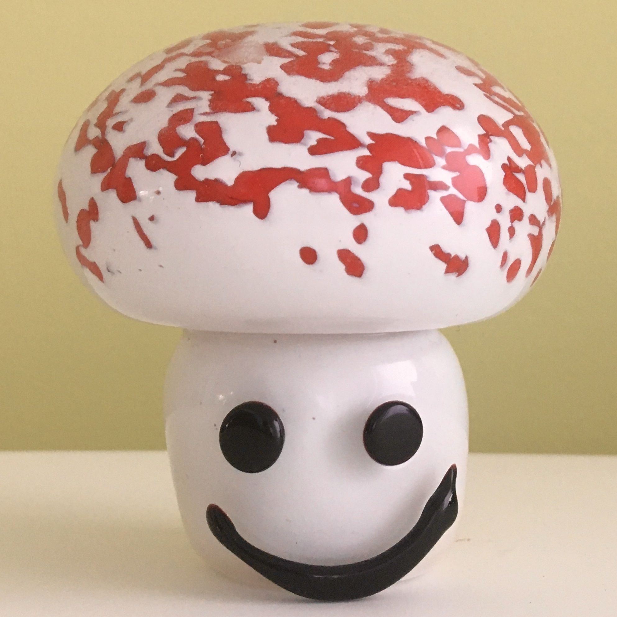 Glass Blown Mushroom Groovy Paperweight