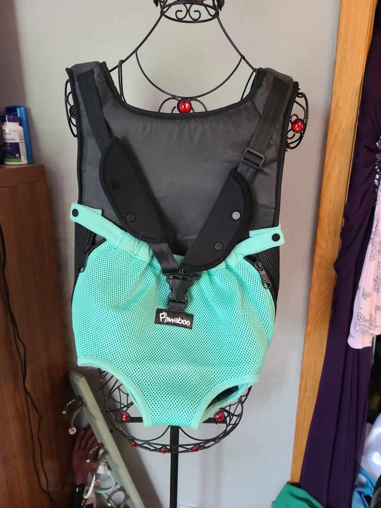 Turquoise Pawaboo Pet Carrier/ Backpack