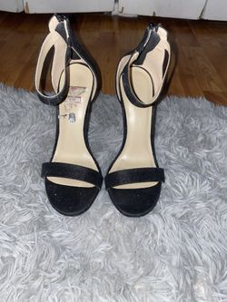 Black Glitter Heels