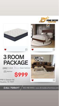 New 3 Room Package deal Queen ✅