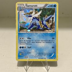 2011 Holo Samurott Pokemon Card