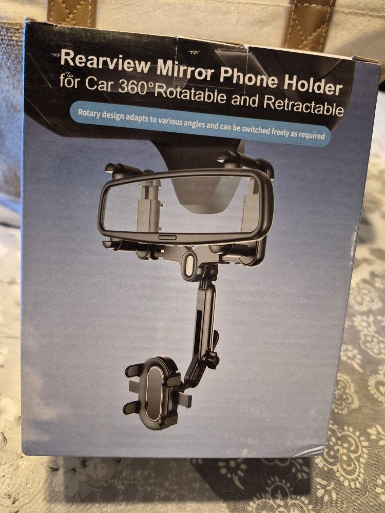REARVIEW MIRROR PHONE HOLDER FOR CAR