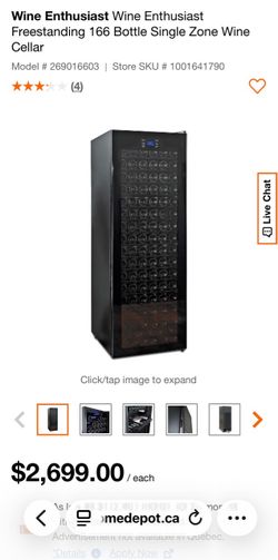 Wine Enthusiast 166 Bottle Fridge