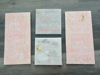 Baby Nursery Canvas Wall Art Set of 6