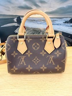 AUTH Louis Vuitton Speedy Nano Monogram Canvas 2023 Gold Hardware