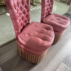 Pink Satin Chairs