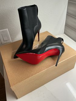 Christian Louboutin///Heels/US 8.5/Plain/Leather/BLK //chick booty 100