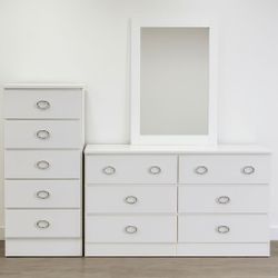 Dresser Whit Mirror And Chest - Cómoda Con Espejo Y Gavetero 