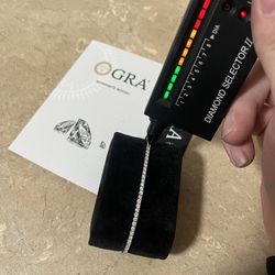 GRA Certified VVS1 Moissanite Tennis Bracelet 7 inch s925 Sterling Silver