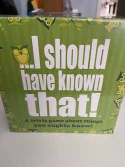 I Should Have Know That-trivia Game