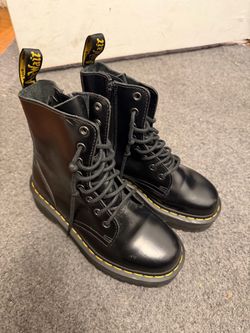 Dr. Martens Black Leather Lace-Up Boots