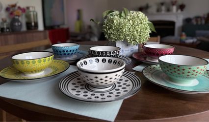 West Elm plates and salad bowls