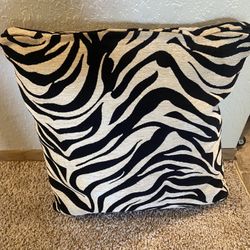 Zebra Print Throw Pillow