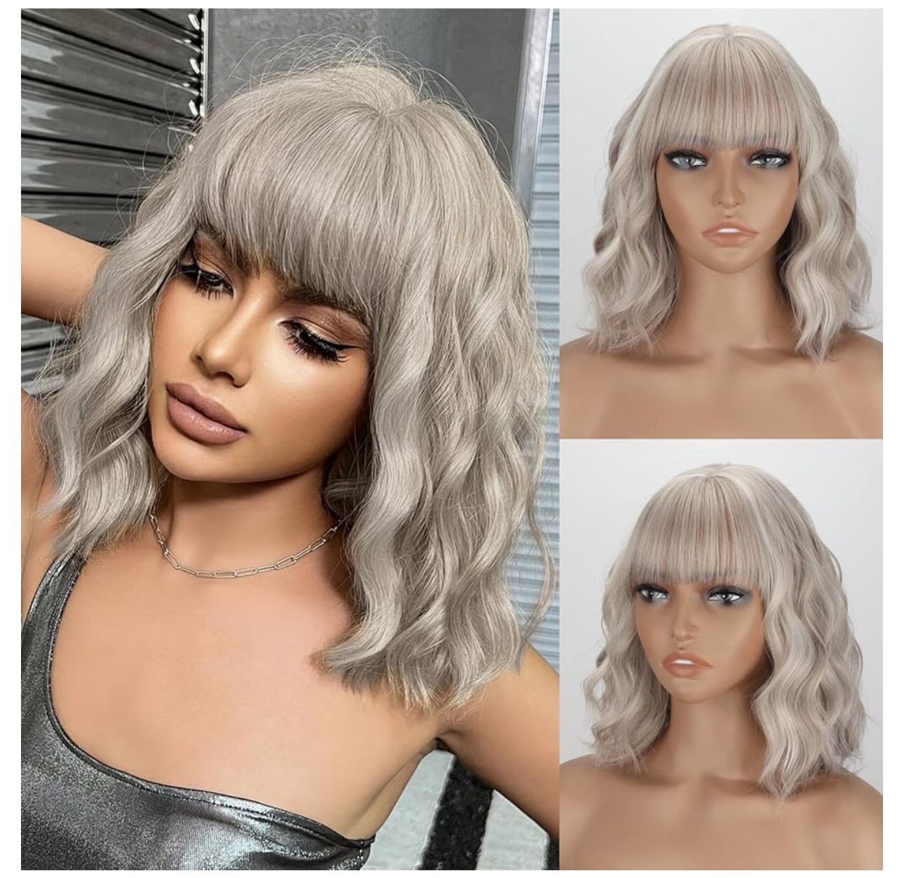 14 Inch Gray Wig